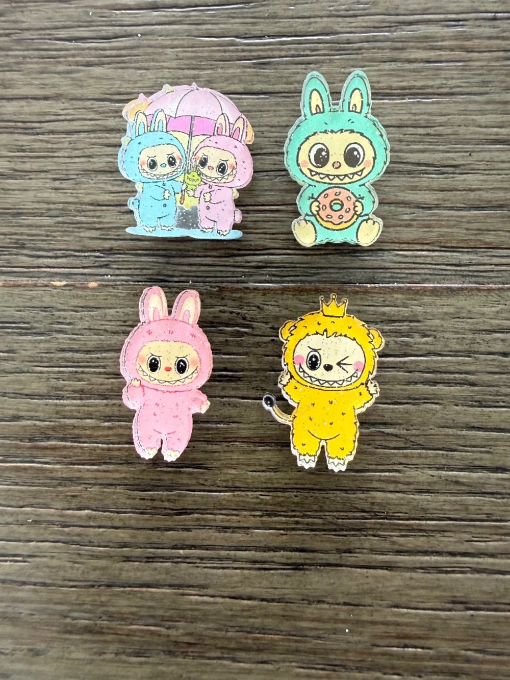 4 Labubu Croc Charms